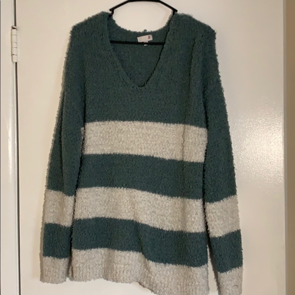V-Neck Striped Sweater